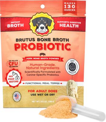 Hip & Joint Beef Bone Broth Powder with Glucosamine Dog Food Topper, 3.5-oz pouch