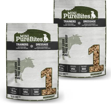 Mini-PureBites Freeze-Dried Beef Liver Dog Treat, 9.5-oz bag