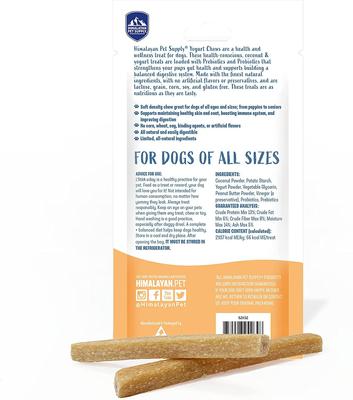 Palitos de yogur con sabor a mantequilla de cacahuete para perros, bolsa de 4.8 oz