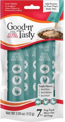 Triple Flavor Mix Variety Pack Puree Dog Food Topper, 84 count