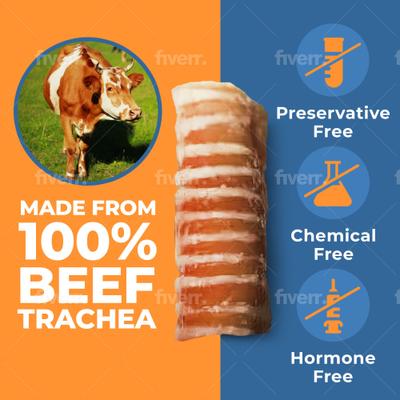 5 to 6-in Trachea Tubes Dog Treats, 12 count