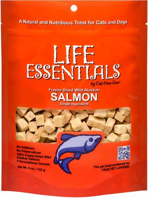 Paquete: Premios Life Essentials de salmón salvaje de Alaska liofilizado y pollo liofilizado para perros y gatos
