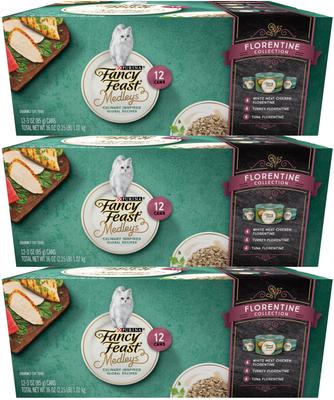 Medleys White Meat Chicken Primavera Canned Cat Food, 3-oz, case of 24