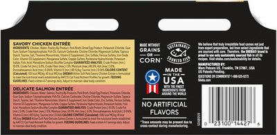 Perfect Portions Kitten Variety Pack Chicken Pate & Pate Salmon Wet Cat Food, 2.6-oz twin-pack tray, case of 24