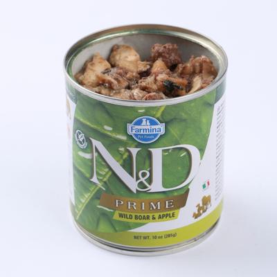 Comida enlatada para perros Natural & Delicious Prime Boar & Apple, lata de 10 oz, caja de 6