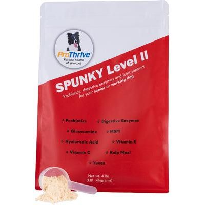 Spunky Level II Probiotics & Digestive Enzymes & Joint Support Dog Supplement, 1-lb bag
