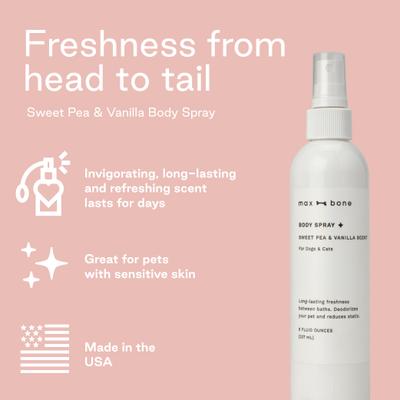 Sweet Pea & Vanilla Dog & Cat Body Spray, 8-fl oz bottle