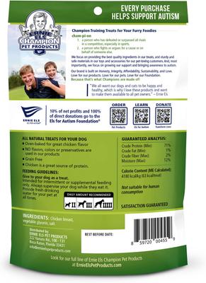 Golf Shapes Chicken Jerky Dog Treats, 3-oz bag