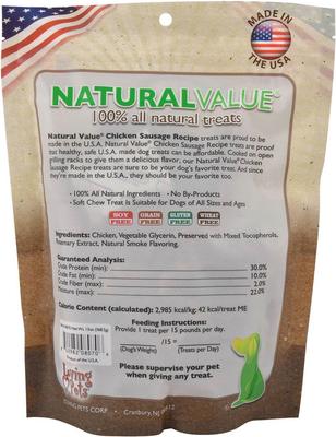 Natural Value Chicken Dog Jerky Treat, 13-oz bag