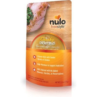 Nulo, FreeStyle Chunky Broth Salmon & Mackerel, Salmón + Caballa en Caldo para Hidratación y Topper, Gatos, 80 g × 24 bolsas