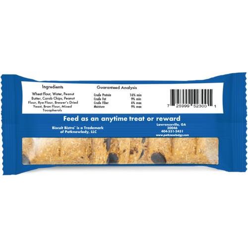 Bark Bars Peanut Butter & Carob Chips Dog Treat, 1.5-oz, 6 count