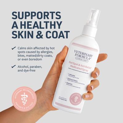 Hot Spot & Itch Relief Medicated Spray, 8-fl oz spray