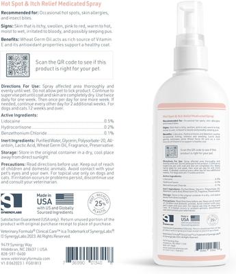 Hot Spot & Itch Relief Medicated Spray, 8-fl oz spray