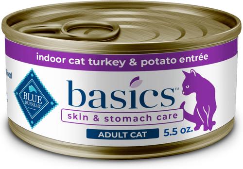 Basics Skin & Stomach Care Grain-Free Fish & Potato Entree Indoor Adult Canned Cat Food, 3-oz, case of 24