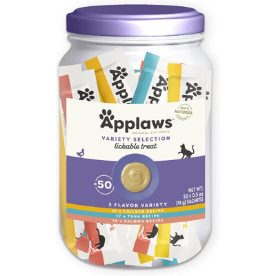 Treats para Lamer, Pollo Variety Pack Selection Lickable. 14 g, caja de 50. - Applaws