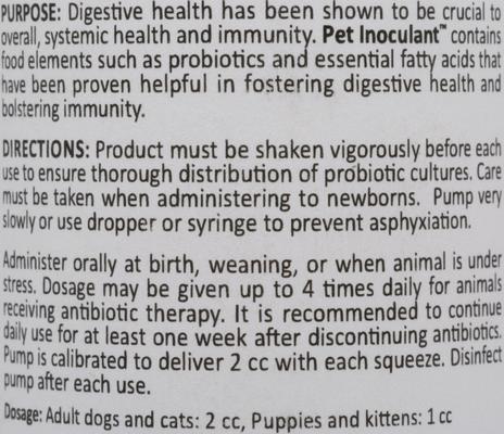 Pet Inoculant Dog & Cat Food Supplement, 4-fl oz bottle