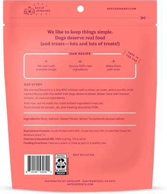 Premios liofilizados de carne y salmón para perros y gatos con alto contenido proteico Surf & Turf, bolsa de 85 g