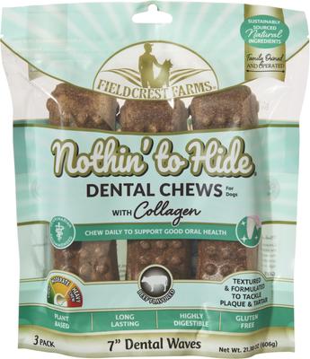 Nothin' to Hide Dental Wave 7-inch Beef Flavor Dog Chew, 1 count