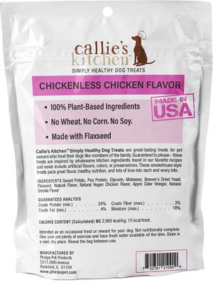 Golosinas para perros con sabor a pollo sin pollo, bolsa de 4 oz