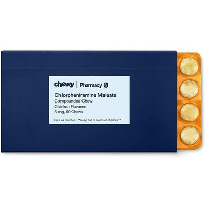 Masticable de pollo, 6 mg, 60 masticables para uso veterinario