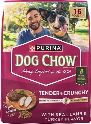 Purina Dog Chow Tender & Crunchy Adult Real Lamb & Turkey Flavor Dry Dog Food, 30-lb bag