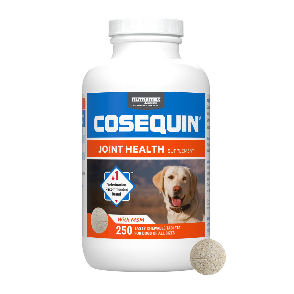 Nutramax Cosequin con MSM, 250 tabletas para perros