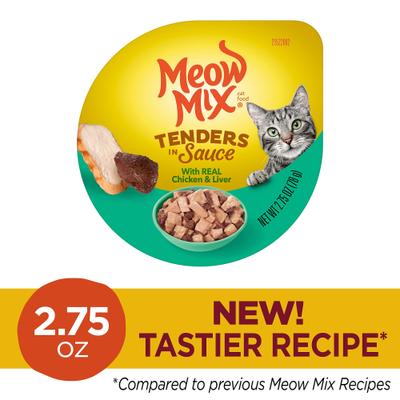 Tenders in Sauce with Real Chicken & Liver Wet Cat Food, 2.75-oz cup, case of 12
