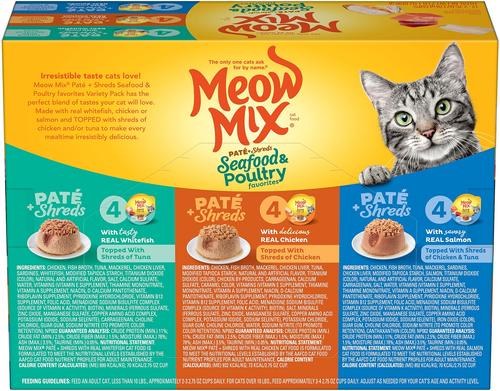 Pate Toppers Seafood & Poultry Variety Pack Cat Food, 2.75-oz cup, case of 12