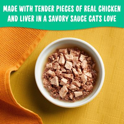 Tenders in Sauce with Real Chicken & Liver Wet Cat Food, 2.75-oz cup, case of 12