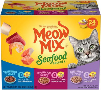 Seafood Selects Variety Pack Wet Cat Food, 2.75-oz cup, case of 24