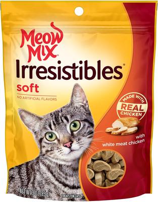 Irresistibles White Meat Chicken - Golosinas suaves y masticables para gatos, bolsa de 12 oz, paquete de 5