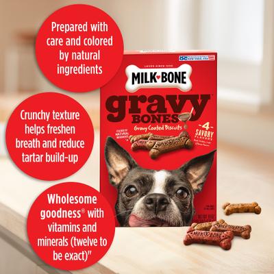 GravyBones Small Biscuit Dog Treats, 3.75-lb box