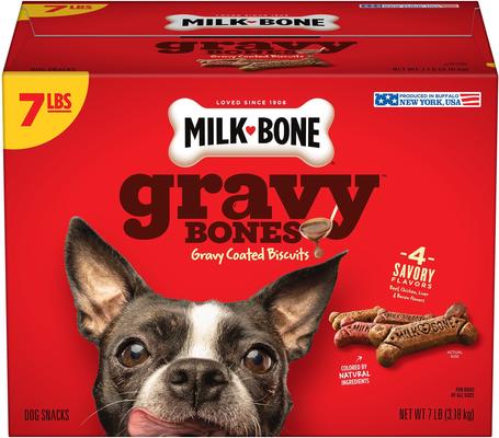 GravyBones Small Biscuit Dog Treats, 3.75-lb box