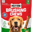 Fresh Breath Brushing Chews Large Mint Flavor Daily Dental Large Dog Treats, 18 count