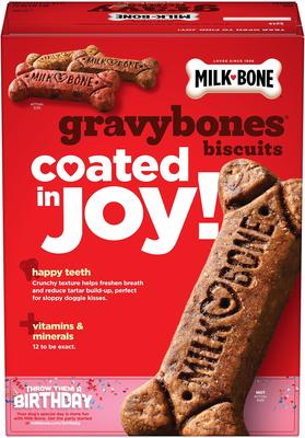 GravyBones Small Biscuit Dog Treats, 3.75-lb box
