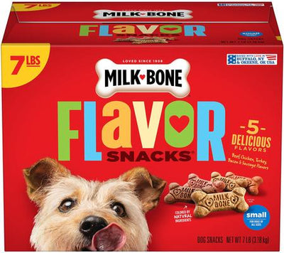Galletas Flavor Snacks para perros pequeños, caja de 7 lb