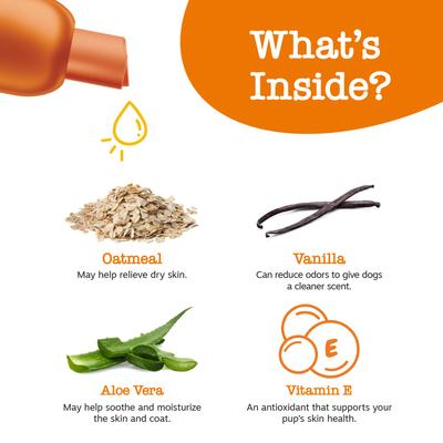 Bundle: Zesty Paws Wild Alaskan Salmon Oil Formula Liquid Skin & Coat Supplement, 32-fl oz bottle + Itch Soother Oatmeal & Aloe Vera Skin Moisture & Shiny Coats Vanilla Bean Scent Dog Shampoo