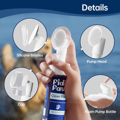 Fragrance-Free No-Rinse Foaming Dog Paw Cleaner, 5-fl oz bottle