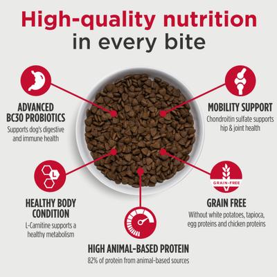 Nulo, FreeStyle Senior Trout & Sweet Potato, Trucha + Camote sin Granos con Glucosamina + Condroitina + L-Carnitina, Perros Senior, 2.72 / 4.99 / 11.79 kg