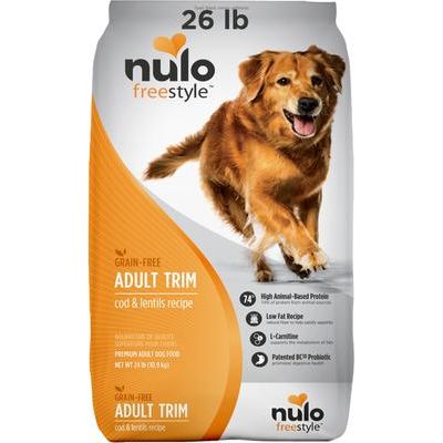 Nulo, FreeStyle Adult Trim Cod & Lentils, Bacalao + Lentejas + L-Carnitina para Control de Peso, Perros Adultos, 2.72 / 4.99 / 11.79 kg