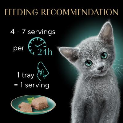 Perfect Portions Kitten Turkey Entree Pate Wet Cat Food, 2.6-oz twin-pack tray, case of 24