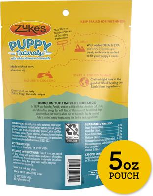 Puppy Naturals Lamb Recipe Soft & Chewy Training Dog Treats, 5-oz pouch