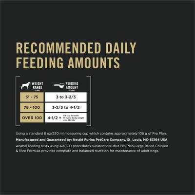 Adult Large Breed High Protein Chicken & Rice Dry Dog Food, 18-lb bag