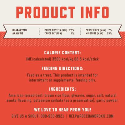 Gourmet Beef Jerky Dog Sticks, 16-oz bag