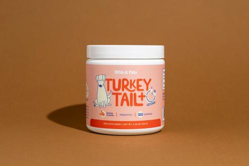 Turkey Tail + Mushroom Bacon Flavored Powdered Dog Food Topper, 2.97-oz jar