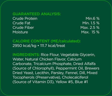 Large Mint Flavored Dental Dog Treats 50+ lbs, 32-oz bag, 24 count