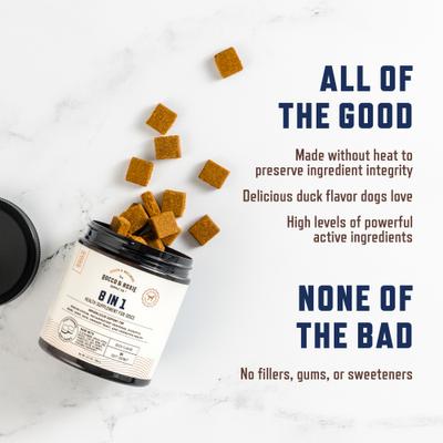 8 in 1 Duck Flavored Chew Supplement for Dogs, 90 count