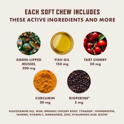 8 in 1 Duck Flavored Chew Supplement for Dogs, 90 count