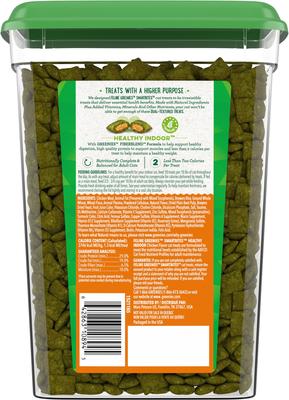 Feline SmartBites Healthy Indoor Natural Chicken Flavor Soft & Crunchy Adult Cat Treats, 16-oz tub