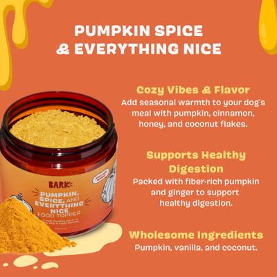 Pumpkin Spice Digestive Broth Powder Dog Food Topper, 6.1-oz jar